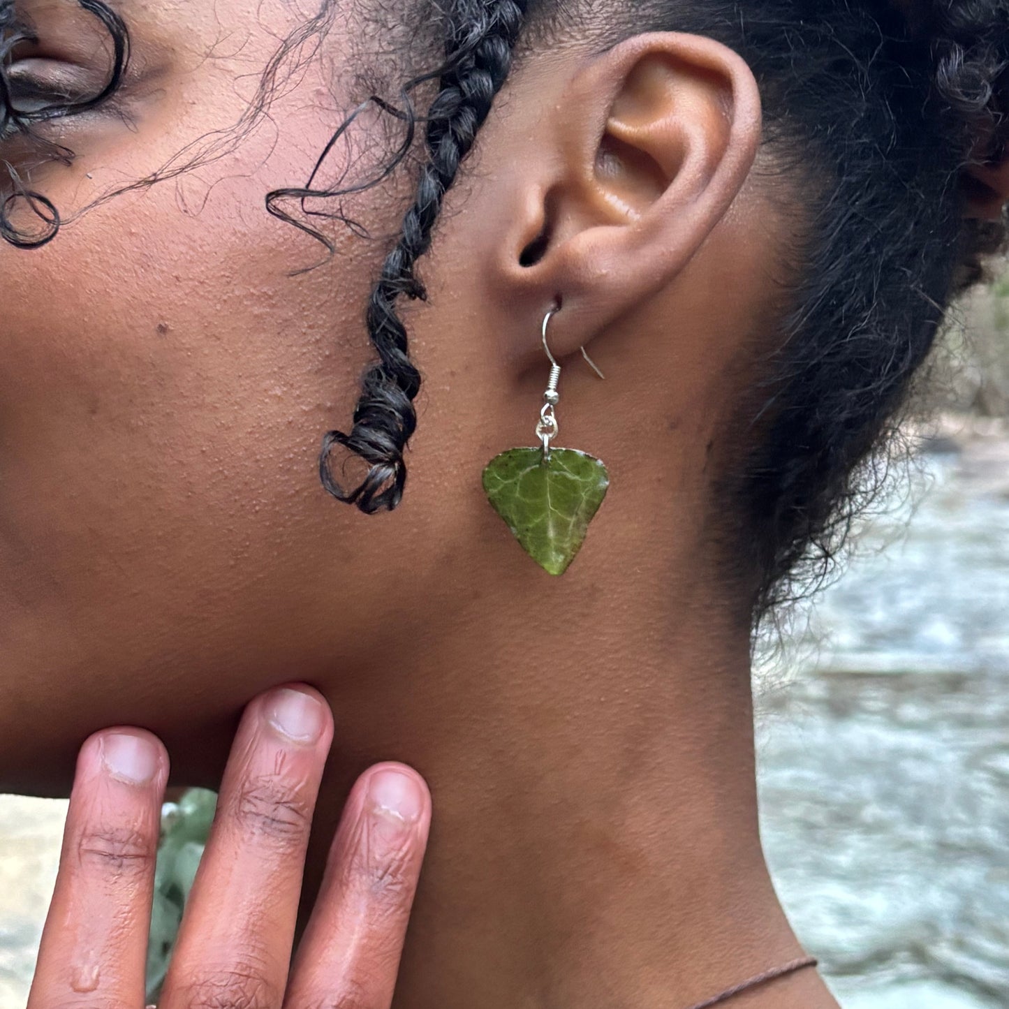 English Ivy Leaf Earrings
